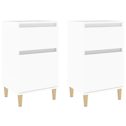 sengeborde 2 stk. 40x35x70 cm hvid