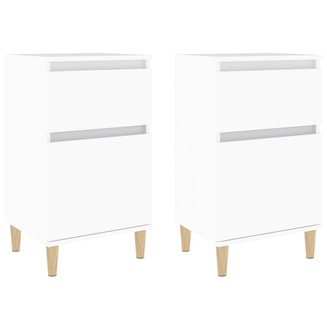 sengeborde 2 stk. 40x35x70 cm hvid
