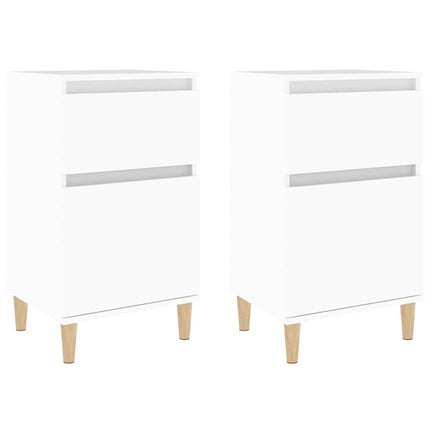 sengeborde 2 stk. 40x35x70 cm hvid