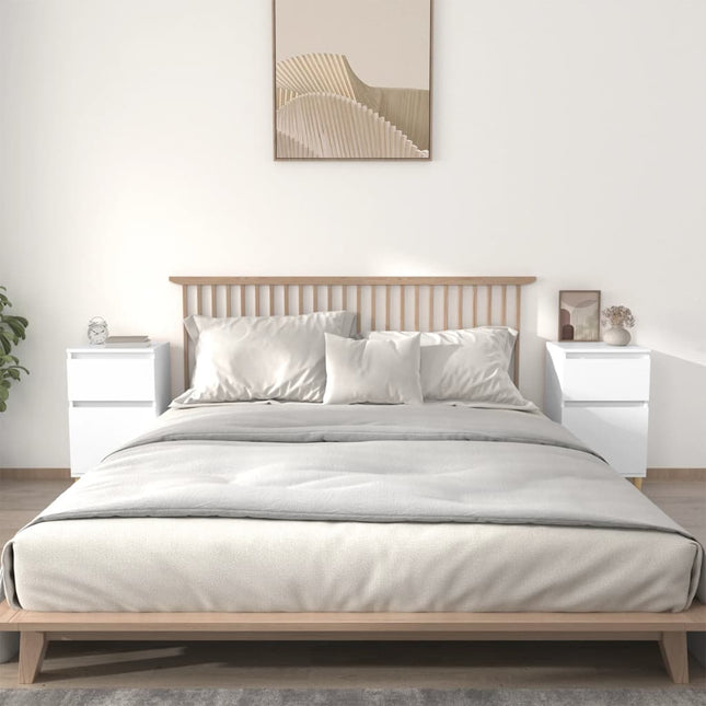 sengeborde 2 stk. 40x35x70 cm hvid