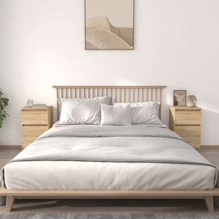 sengeborde 2 stk. 40x35x70 cm sonoma-eg