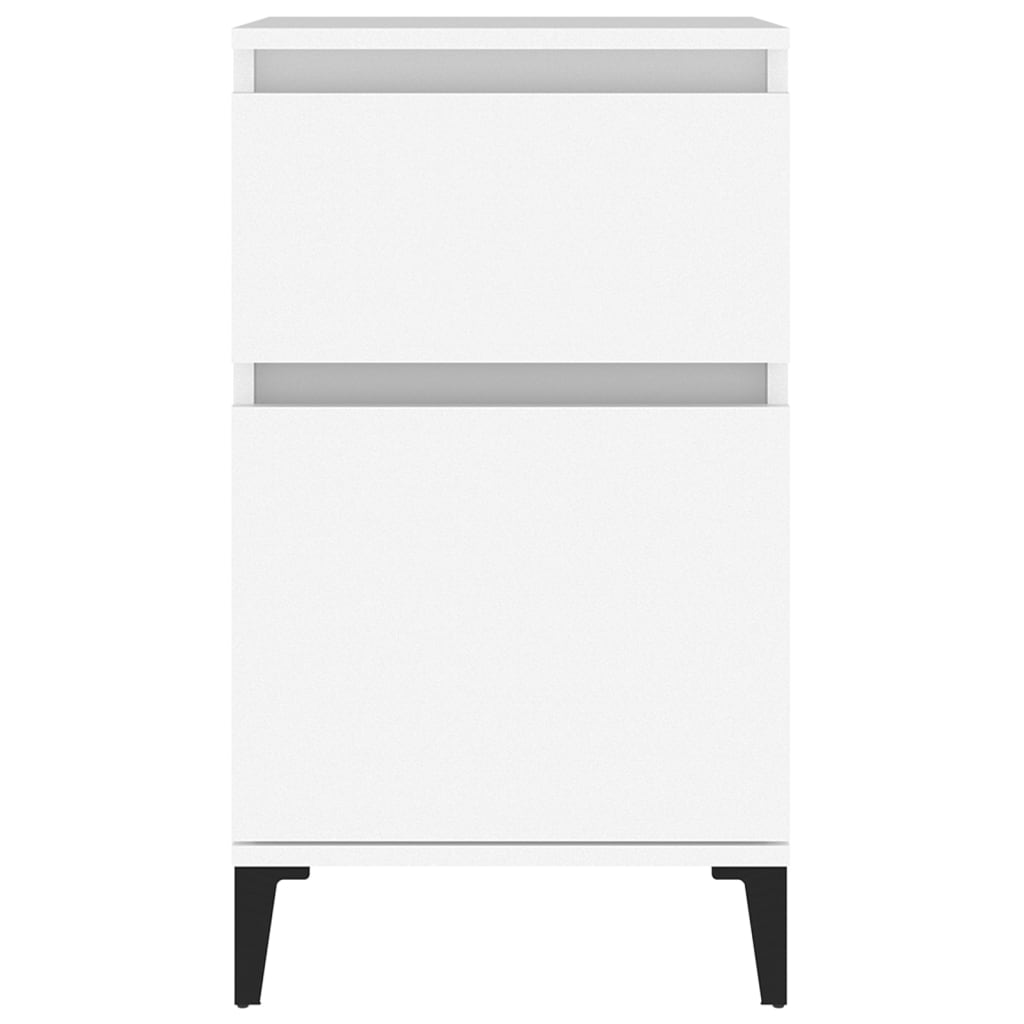 sengebord 40x35x70 cm hvid