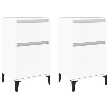 sengeborde 2 stk. 40x35x70 cm hvid