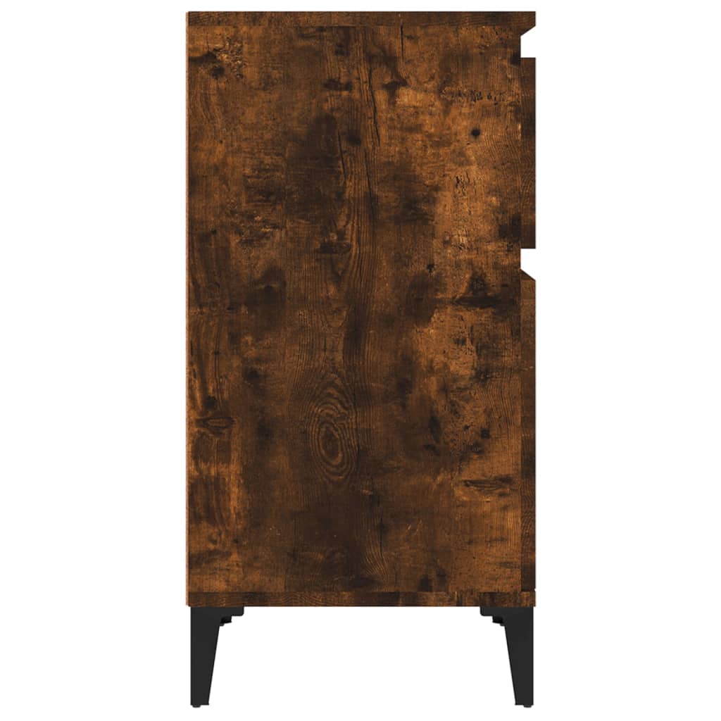 sengebord 40x35x70 cm røget egetræsfarve