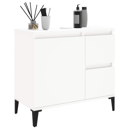 badeværelsesskab 65x33x60 cm konstrueret træ hvid
