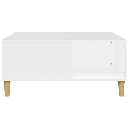 sofabord 80x80x36,5 cm konstrueret træ hvid