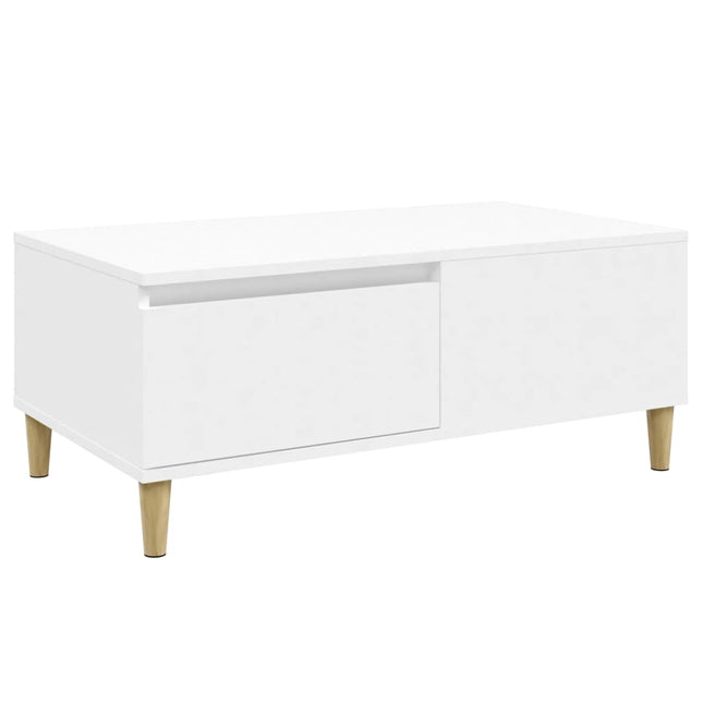sofabord 90x50x36,5 cm konstrueret træ hvid