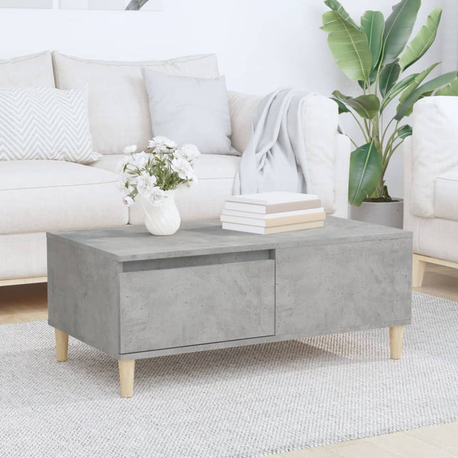 sofabord 90x50x36,5 cm konstrueret træ betongrå