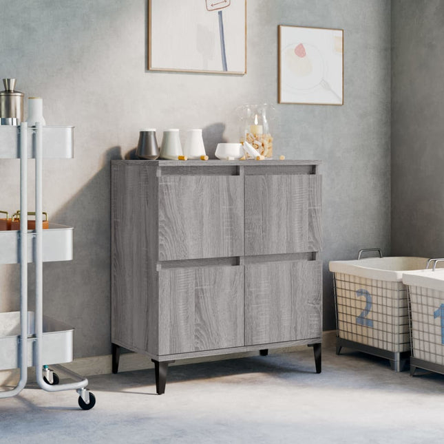 skænk 60x35x70 cm konstrueret træ grå sonoma-eg