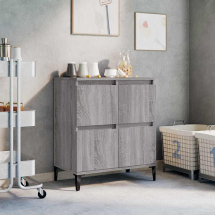 skænk 60x35x70 cm konstrueret træ grå sonoma-eg