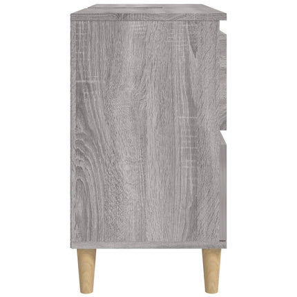 skab til håndvask 80x33x60 cm konstrueret træ grå sonoma-eg