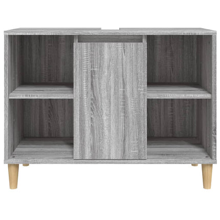 skab til håndvask 80x33x60 cm konstrueret træ grå sonoma-eg
