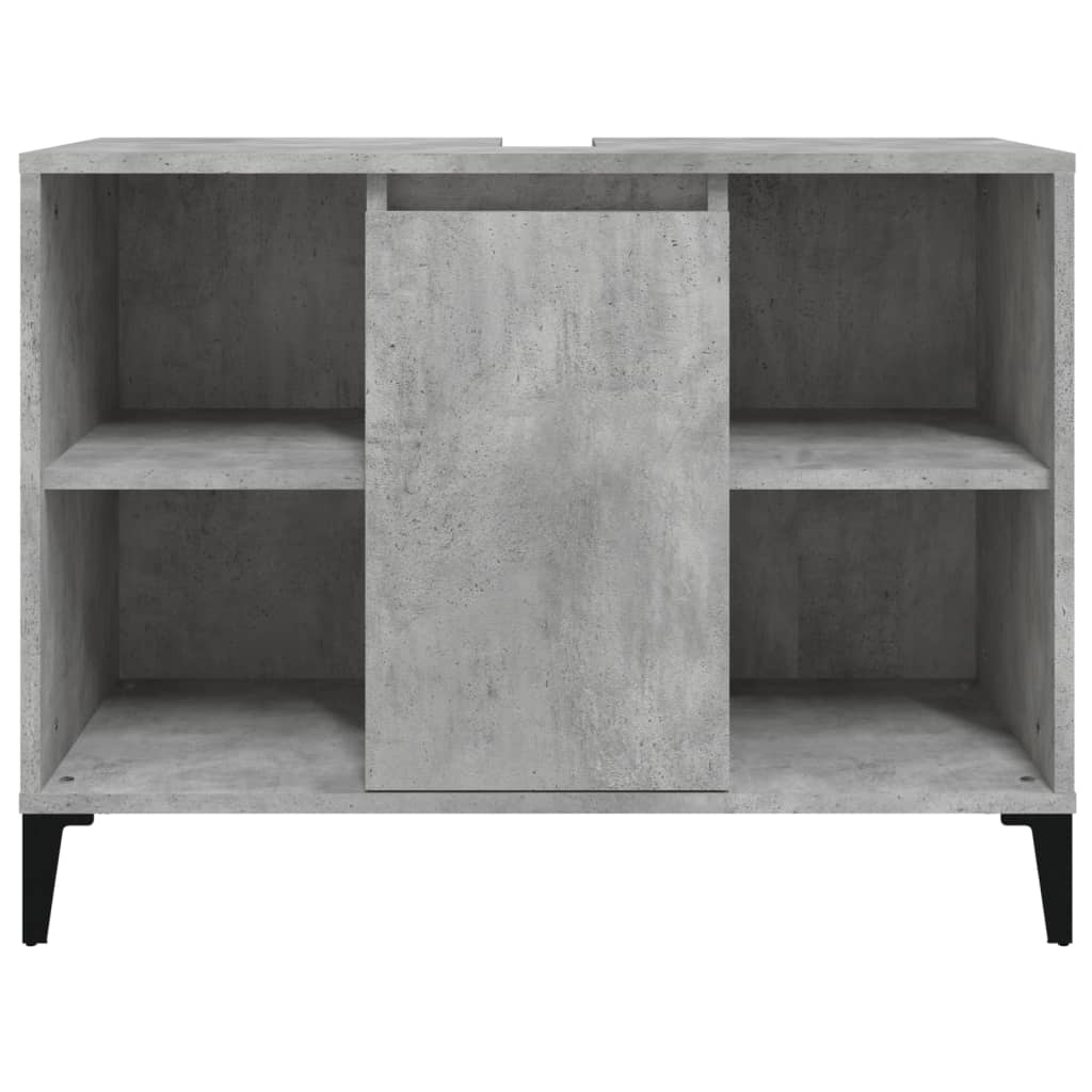 underskab til håndvask 80x33x60 cm konstrueret træ betongrå