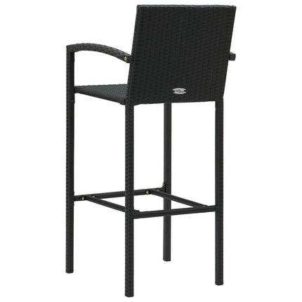 barstole 2 stk. polyrattan sort