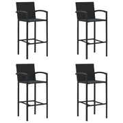 barstole 4 stk. polyrattan sort