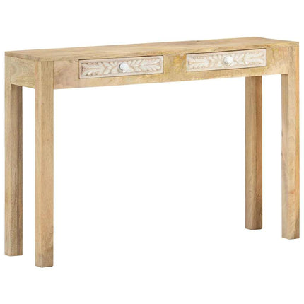 konsolbord 110x30x75 cm massivt mangotræ afbleget