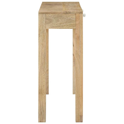 konsolbord 110x30x75 cm massivt mangotræ afbleget