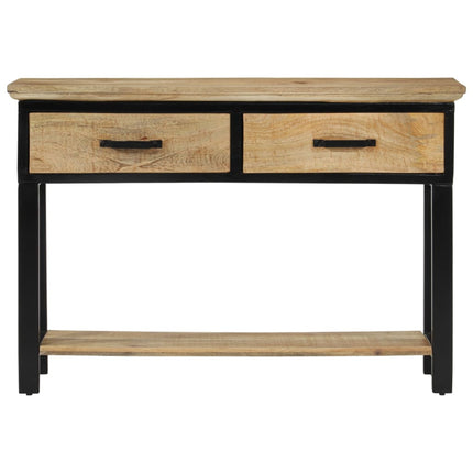 konsolbord 110x30x75 cm massivt ru mangotræ
