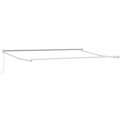 Udtrækkelig markisedel Hvid 500 × 300 cm Aluminium