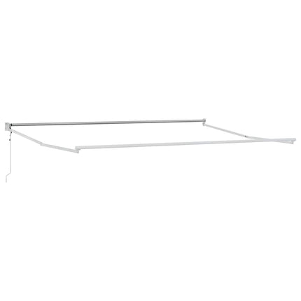 Udtrækkelig markisedel Hvid 450 × 300 cm Aluminium
