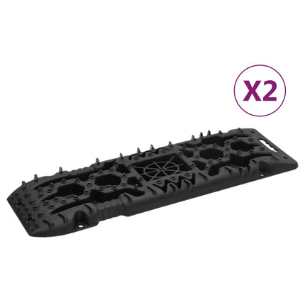 frikørselsplader 2 stk. 107x31x7 cm nylon sort