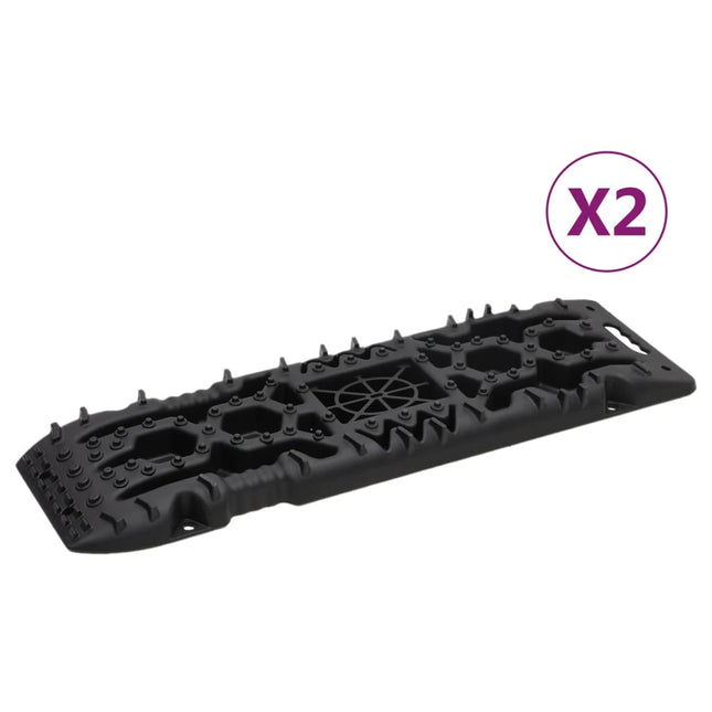 frikørselsplader 2 stk. 107x31x7 cm nylon sort