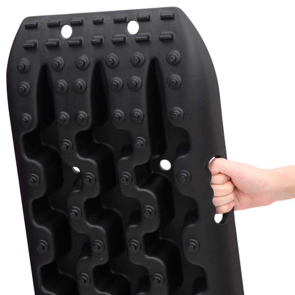 frikørselsplader 2 stk. 106x30,5x7 cm nylon sort