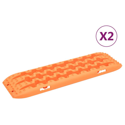 frikørselsplader 2 stk. 106x30,5x7 cm nylon orange