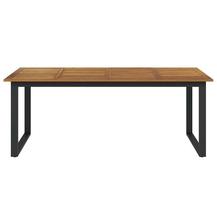 havebord med U-formede ben 200x90x75 cm massivt akacietræ