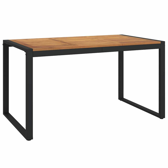 havebord med U-formede ben 140x80x75 cm massivt akacietræ