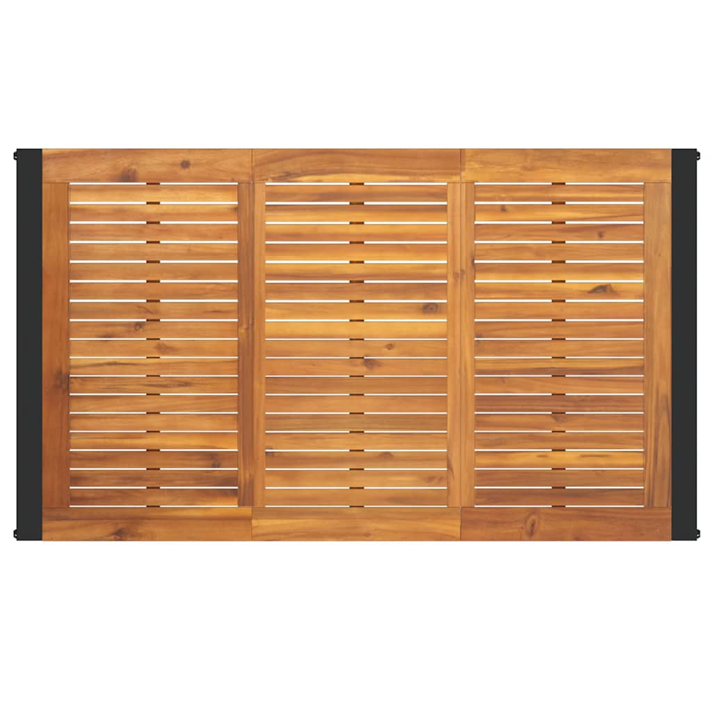 havebord med U-formede ben 140x80x75 cm massivt akacietræ