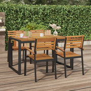 havebord med U-formede ben 140x80x75 cm massivt akacietræ