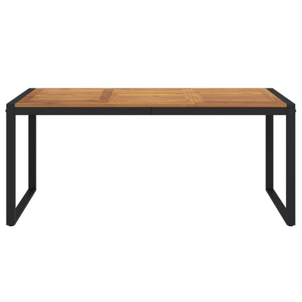 havebord med U-formede ben 180x90x75 cm massivt akacietræ