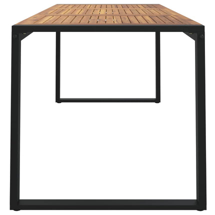 havebord med U-formede ben 180x90x75 cm massivt akacietræ