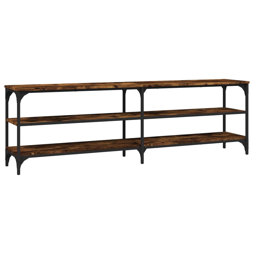 tv-bord 160x30x50 cm konstrueret træ røget egetræsfarve