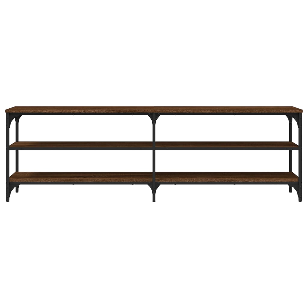 tv-bord 160x30x50 cm konstrueret træ brun egetræsfarve