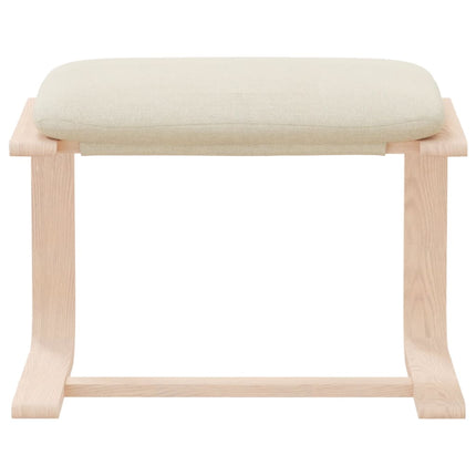 fodskammel 51x41x40 cm stof cremefarvet