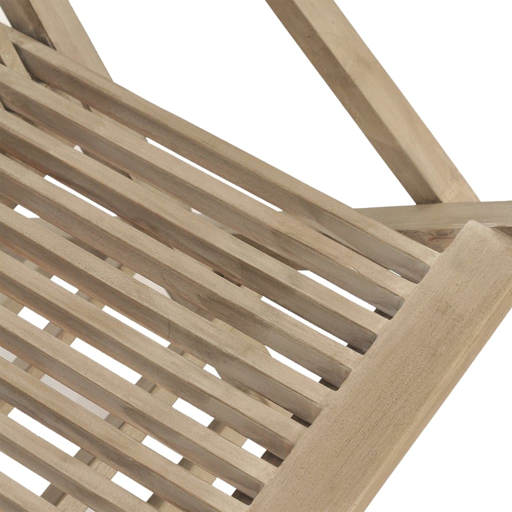 havestole 4 stk. 56x61x89 cm foldbare massivt teaktræ grå
