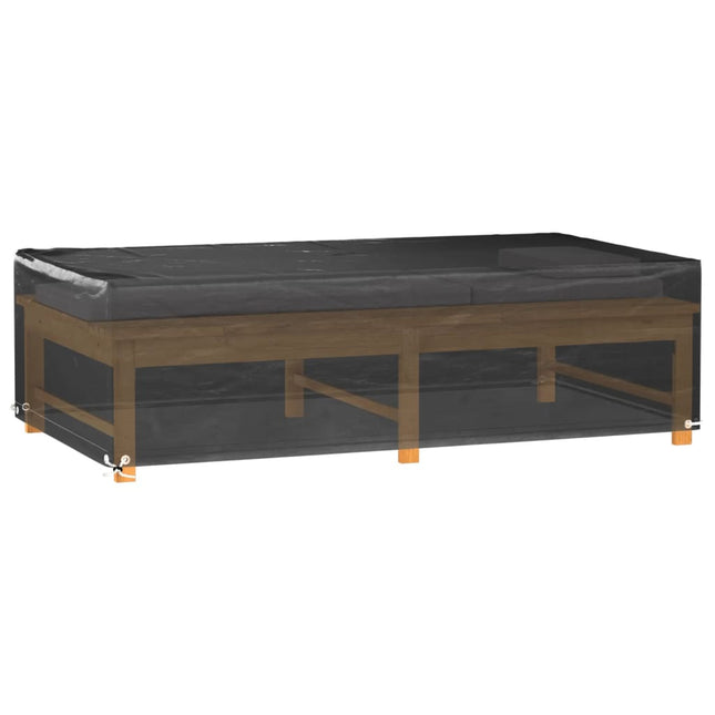 havemøbelovertræk 2 stk. 125x70x35 cm 8 øjer rektangulært