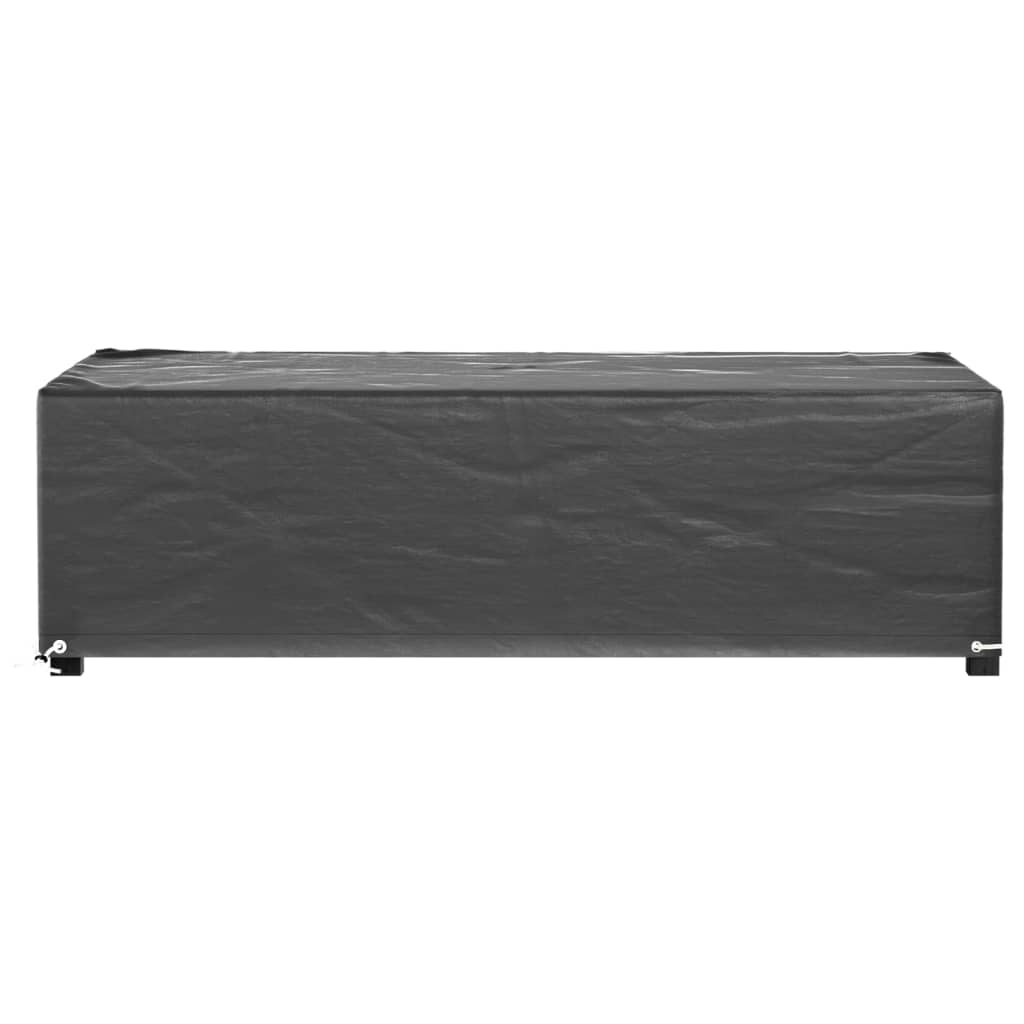 havemøbelovertræk 2 stk. 125x70x35 cm 8 øjer rektangulært