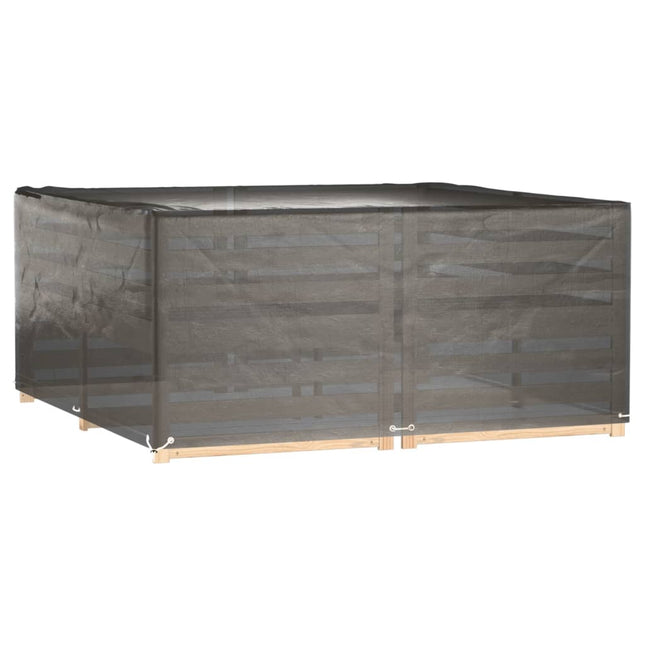 havemøbelovertræk 2 stk. 205x205x90 cm 16 øjer firkantet