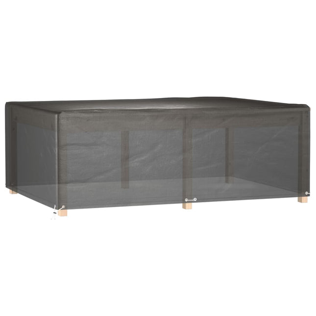 havemøbelovertræk 2 stk. 230x165x80 cm 12 øjer rektangulært