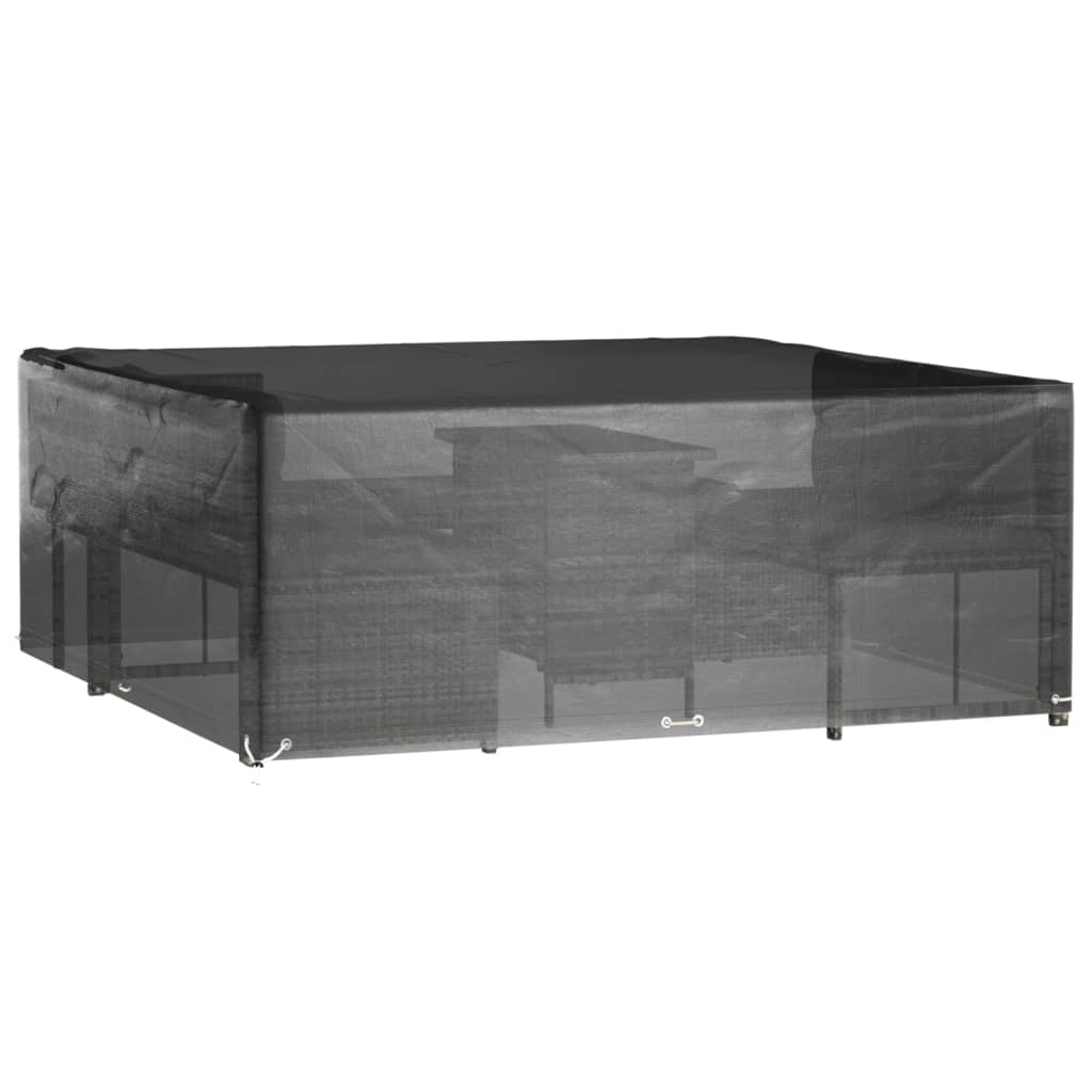 havemøbelovertræk 2 stk. 250x250x90 cm 16 øjer firkantet