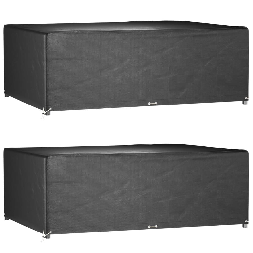 havemøbelovertræk 2 stk. 270x180x90 cm 12 øjer rektangulært
