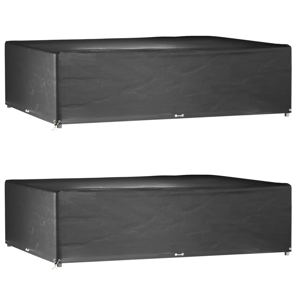 havemøbelovertræk 2 stk. 300x200x75 cm 16 øjer rektangulært