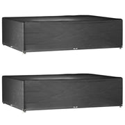 havemøbelovertræk 2 stk. 300x200x75 cm 16 øjer rektangulært