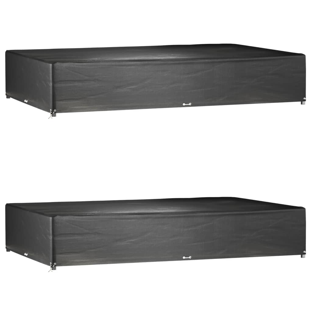 havemøbelovertræk 2 stk. 325x205x60 cm 16 øjer rektangulært