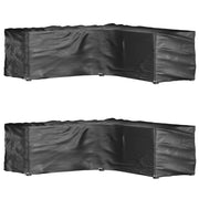 L-formede havemøbelovertræk 2 stk. 285x285x90 cm 16 øjer