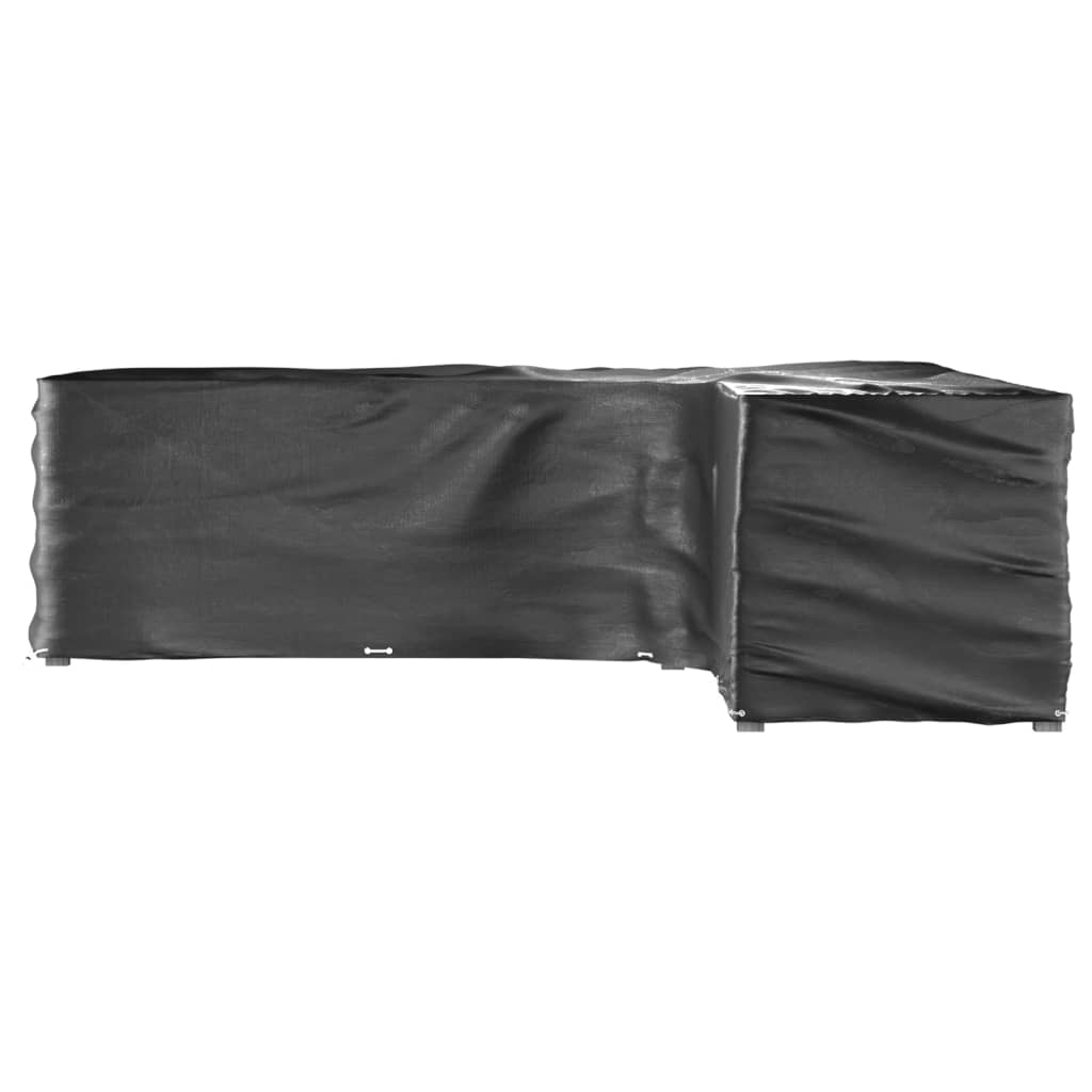 L-formede havemøbelovertræk 2 stk. 300x300x90 cm 20 øjer