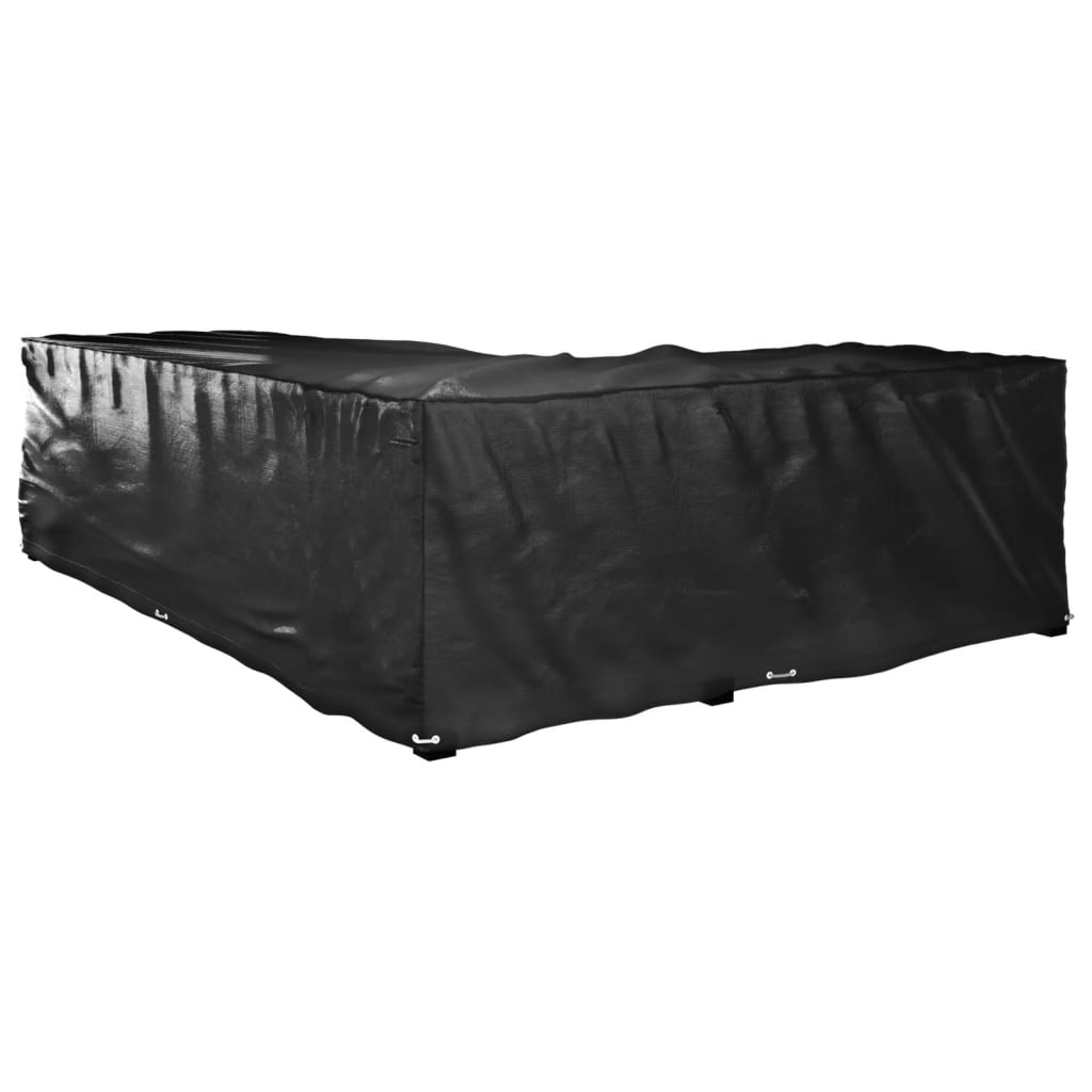 L-formede havemøbelovertræk 2 stk. 210x260x80 cm 16 øjer